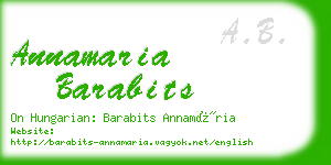 annamaria barabits business card